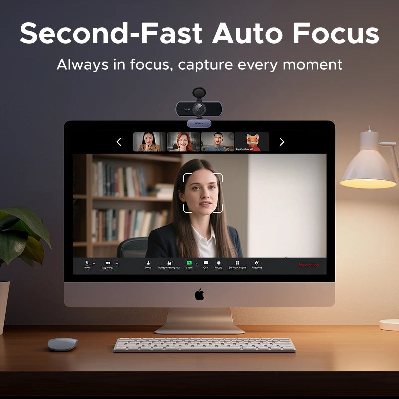 Ugreen 4K FHD 1080P Auto Focus Webcam For PC