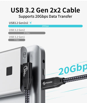 20Gbps Aluminum Alloy PD100W Type-C Fast Charging Cable