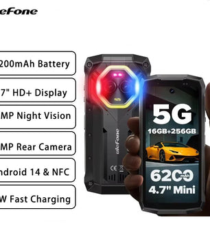 6200mAh 4.7'' 256GB Android Armor Mini 20 Pro 5G Rugged Smartphone