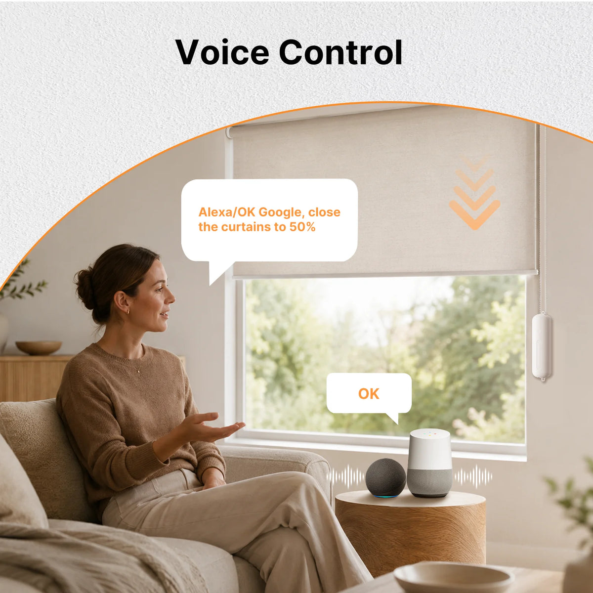 Moes Tuya Zigbee Smart Blind Motor Rechargeable Curtain Drive Motor