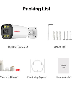 Boavision 5MP Dual Lens Night Vision TF Card Slot Surveillance Camera