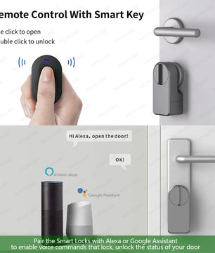 Stainless Steel Dry Battery Bluetooth Reversible Smart Door Lock