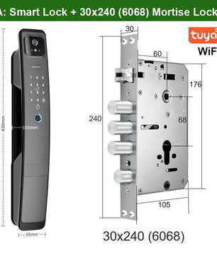 RayKube Aluminium Alloy Fingerprint Digital Smart Door Lock