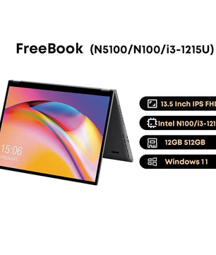 13.5 Inch FreeBook N100/i3-1215U Quad Core 12GB Touch Screen Laptop