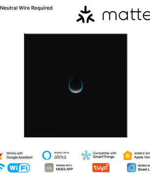 MOES WiFi Smart Glass Panel Light Switch with Alexa Google Home