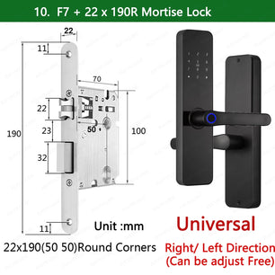 Zinc Alloy Fingerprint Bluetooth Rechargeable Battery Door Lock