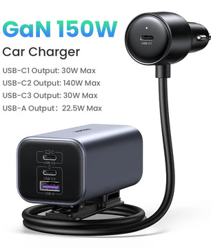 Ugreen Alloy 150W Fast Car Charger for iPhone 15 16 17