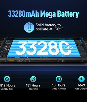 33280mAh Armor Pad 3 Pro 16GB RAM 256GB ROM Rugged Tablet