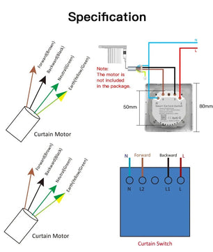 Moes 240V Plastic Curtains Motorized Roller Shutters Blinds Switch