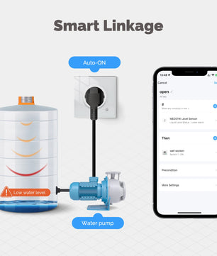 Moes Plastic Smart Ultrasonic Liquid Level Water Tank Sensor