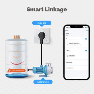 Moes Plastic Smart Ultrasonic Liquid Level Water Tank Sensor