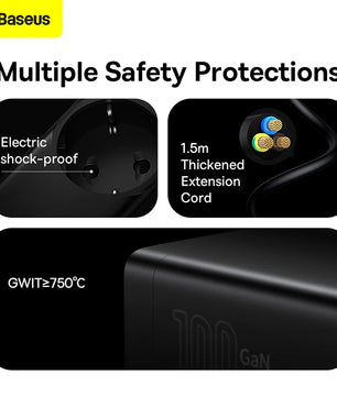 Baseus 65W 100W USB Type-C Fast Charger For iPhone and MacBook