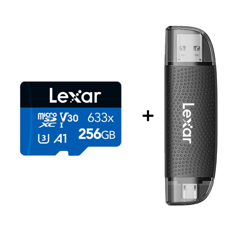 64GB - 512GB 633X V30 C10 U3 Micro SD Card Reader