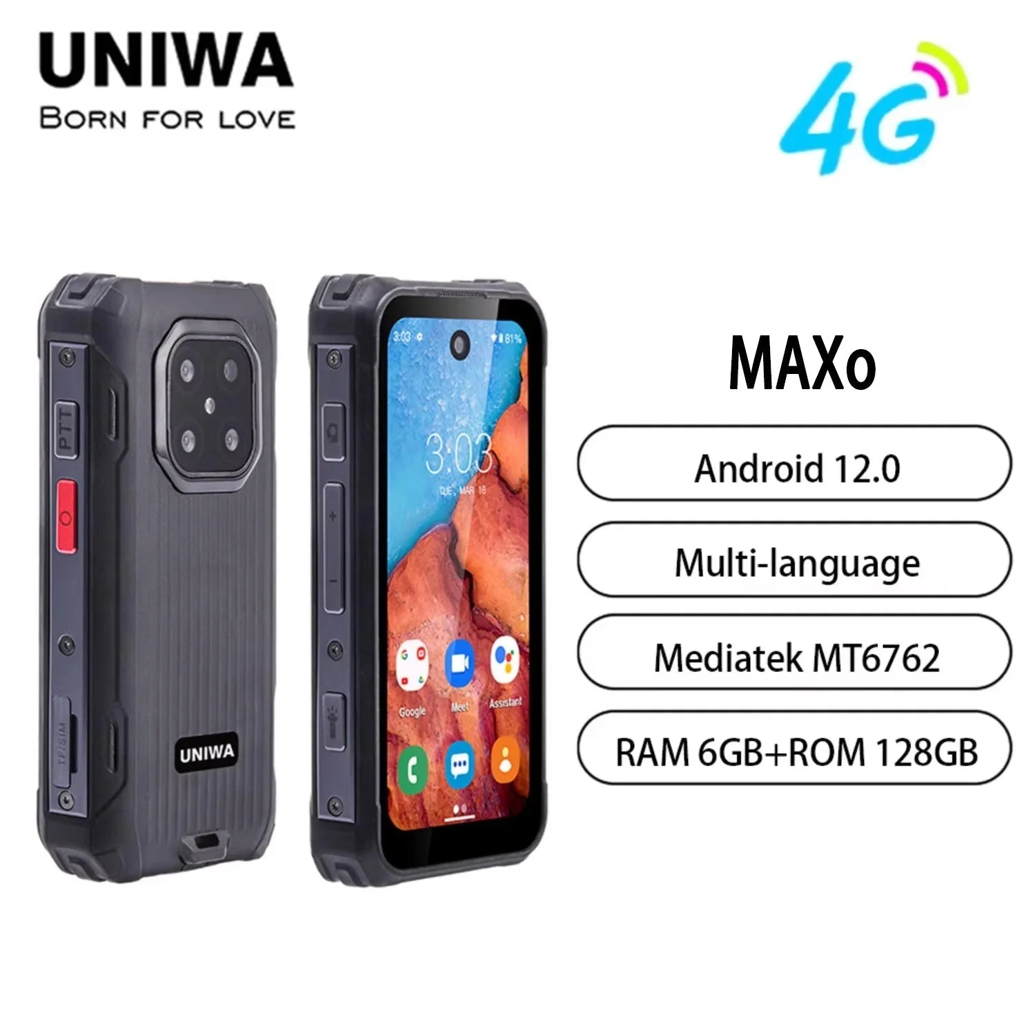 3000mAh 128GB Android Normal Screen Fast Charging Smartphone