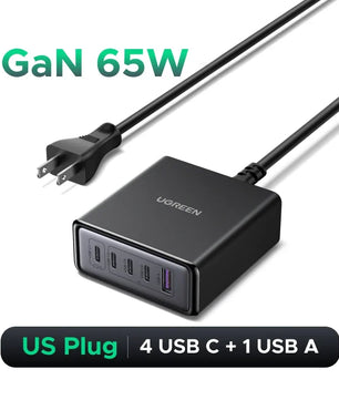 Ugreen 65W GaN Desktop Fast Charger For iPhone 17 16 15 Pro Max