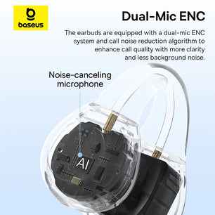 Baseus Plastic Wireless Bluetooth 5.3 Dynamic Multi-Mode Earphones