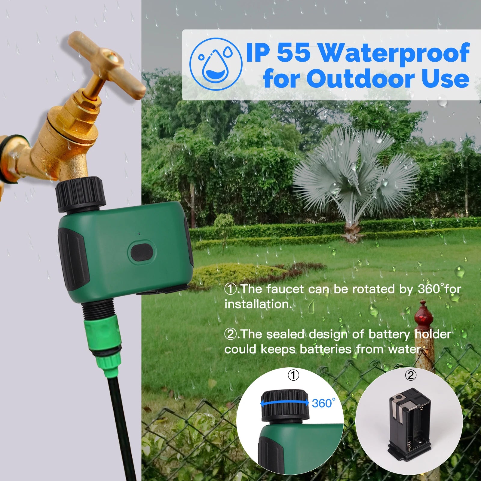 MOES WiFi Smart Water Timer 1 Outlet with Alexa Google Home