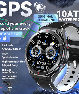 Silica Gel Amoled Display Waterproof Android Round Shaped Smartwatch
