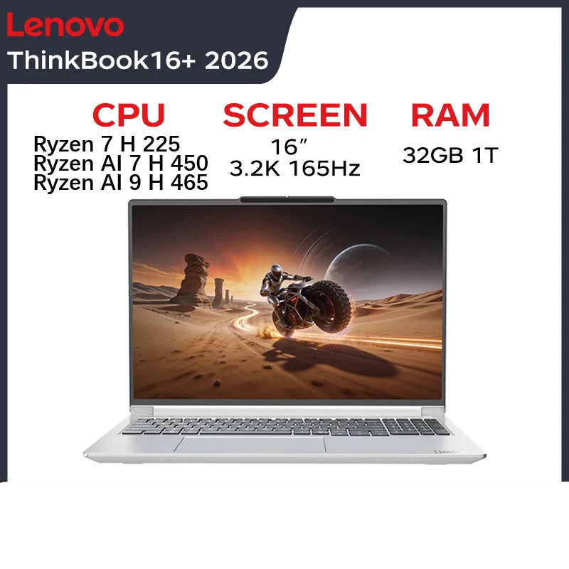 32GB 16" 3.2K 165Hz R7 H255 Lenovo Thinkbook 16+ Laptop