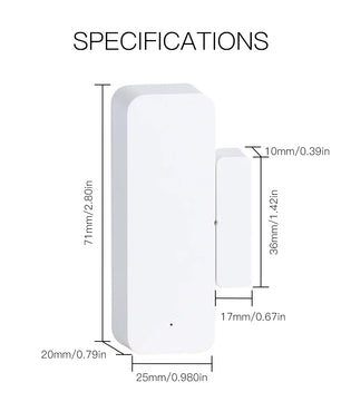 Moes Plastic 2.4GHz Smart Wireless WiFi Door Window Sensor