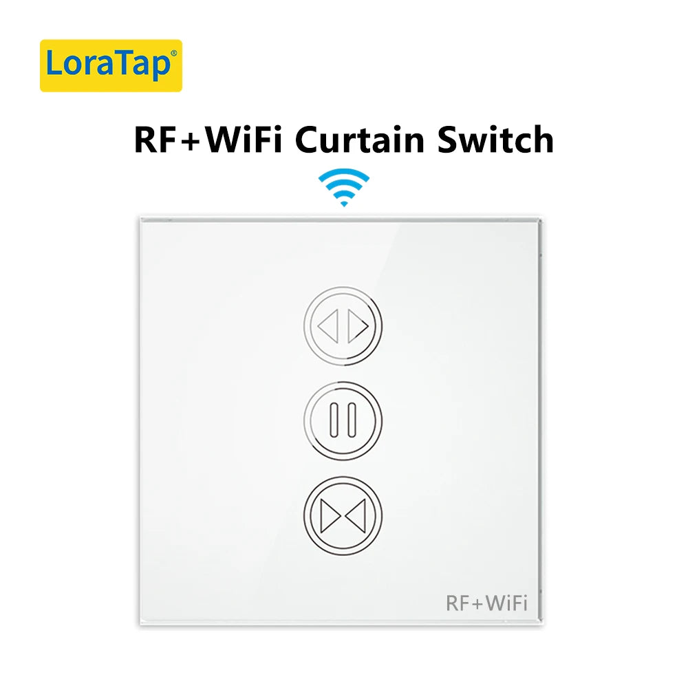 LoraTap 250V 600W Plastic WiFi Rolling Blinds Curtain Switch