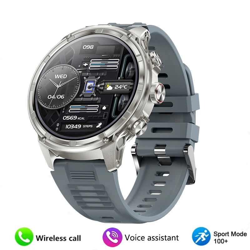 Silica Gel Waterproof Android Round Shape Bluetooth Smartwatch