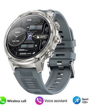 Silica Gel Waterproof Android Round Shape Bluetooth Smartwatch