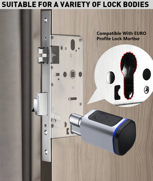 Aluminium Alloy Fingerprint Bluetooth Electronic Reversible Door Lock
