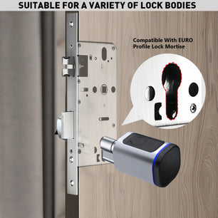 Aluminium Alloy Fingerprint Bluetooth Electronic Reversible Door Lock