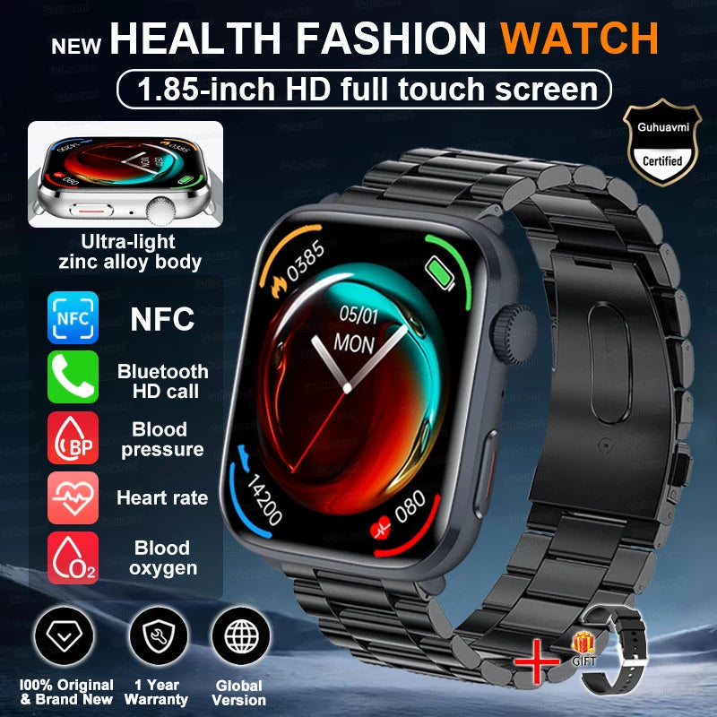 Rubber Waterproof Android Square Shaped Amoled Screen Smartwatch