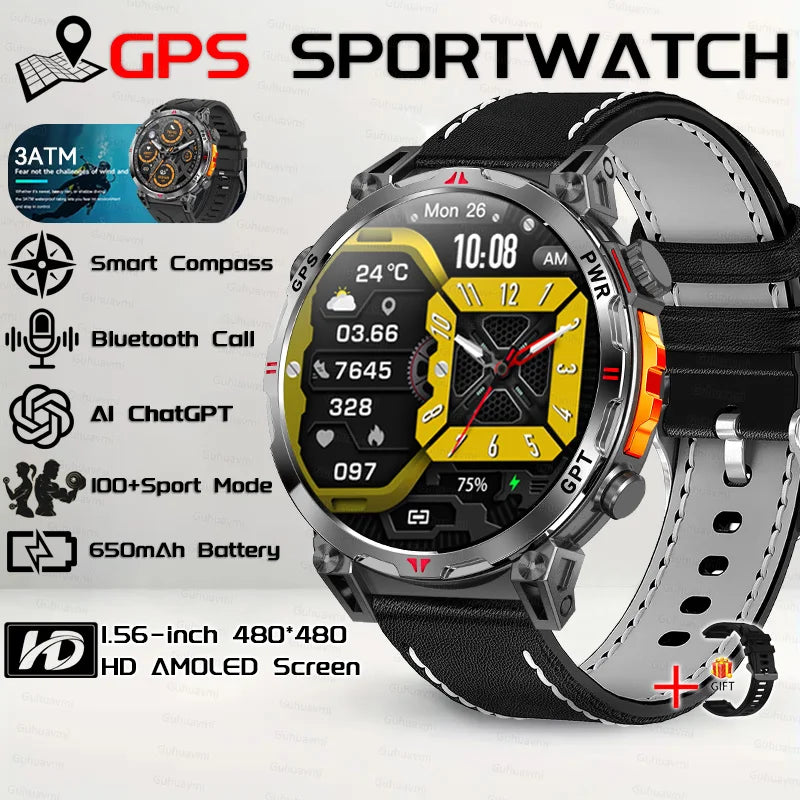 Steel Waterproof Android Round Shape On-Wrist Smartwatch