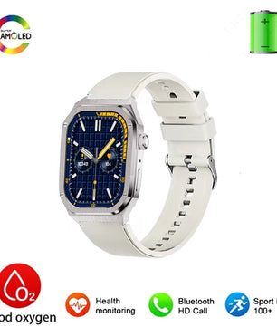 Silica Gel Waterproof Amoled Full Touch Screen Bluetooth Smartwatch
