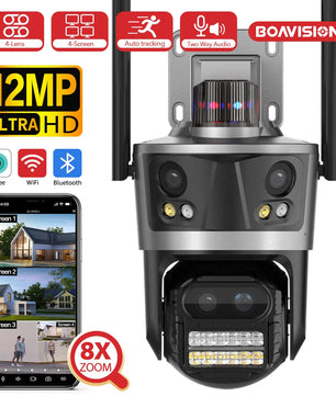 Boavision 6MP WIFI 4 Screen Auto Tracking Security Dome Camera