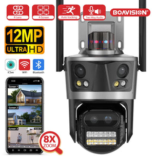 Boavision 6MP WIFI 4 Screen Auto Tracking Security Dome Camera