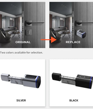 Aluminium Alloy Fingerprint Bluetooth Electronic Reversible Door Lock