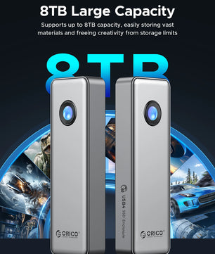 40Gbps M.2 NVMe Cooling Fan High Speed External SSD Enclosure