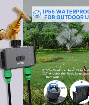 MOES Smart Bluetooth Sprinkler Timer with App Control & Rain Delay