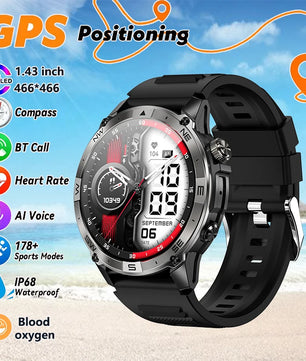 Silica Gel Amoled Display Waterproof Android Round Shaped Smartwatch