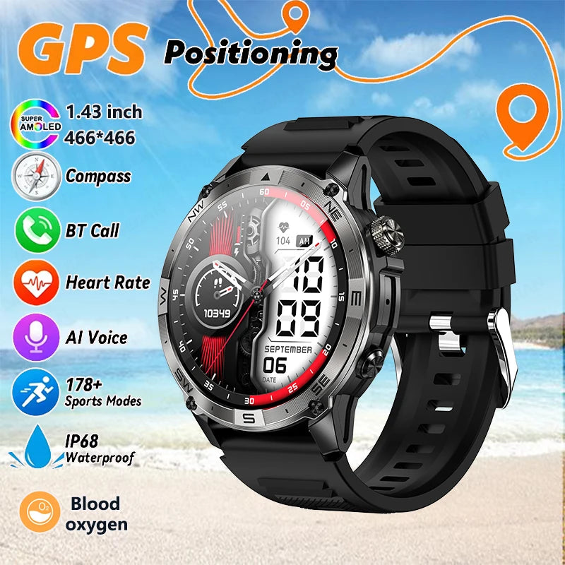Silica Gel Waterproof Android Round Shape Bluetooth Smartwatch