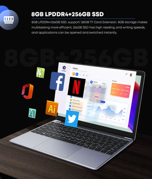 256GB HeroBook Plus 14.1 Inch UHD Screen Window 11 Laptop