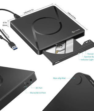 USB 3.0 External Blu Ray DVD 3D Slim Optical Drive