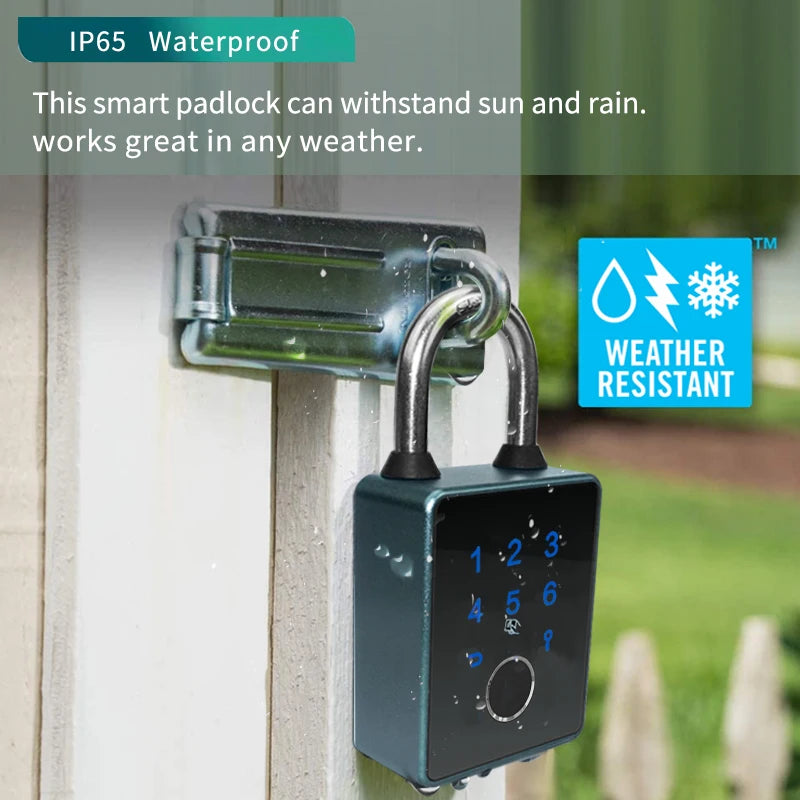 Aluminium Alloy Fingerprint Waterproof Reversible Door Lock