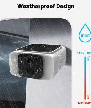 MOES 2.4GHz Smart WiFi Solar Panel Camera with Alexa Google Home