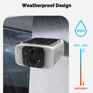 MOES 2.4GHz Smart WiFi Solar Panel Camera with Alexa Google Home