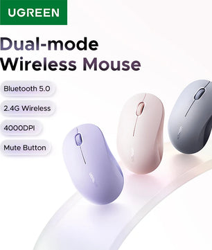 Ugreen Wireless Mouse 2.4G Bluetooth Dual Mode Portable Mouse