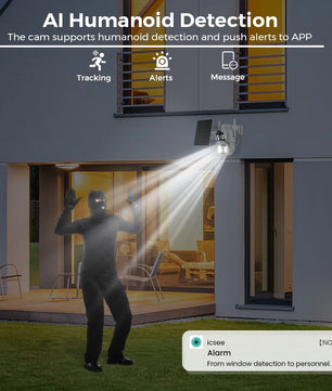 1080p 8MP 4K Solar Wifi Outdoor Dual Lens Surveillance Camera