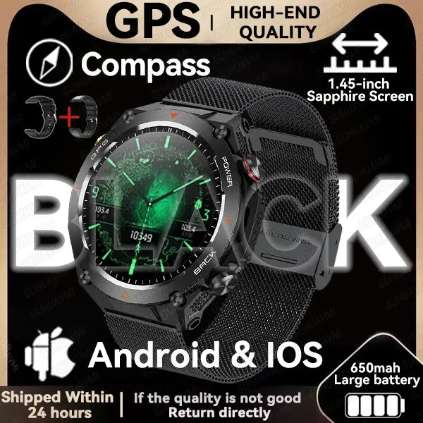 Silica Gel Waterproof Android Round Shaped Amoled Screen Smartwatch
