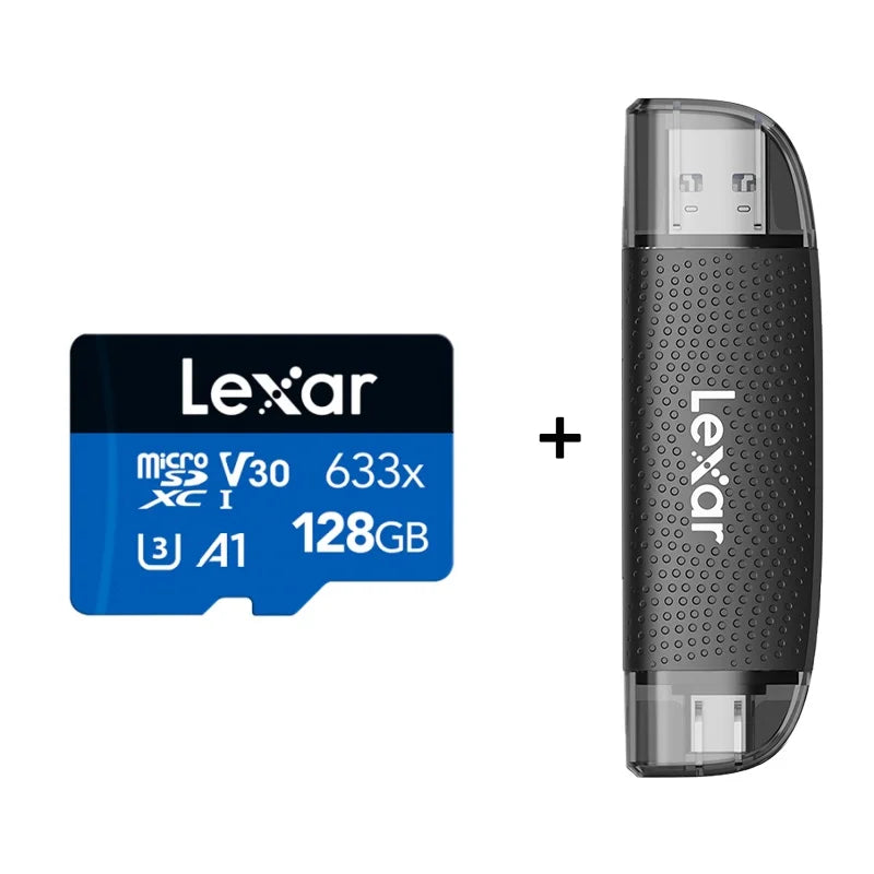 64GB - 512GB 633X V30 C10 U3 Micro SD Card Reader