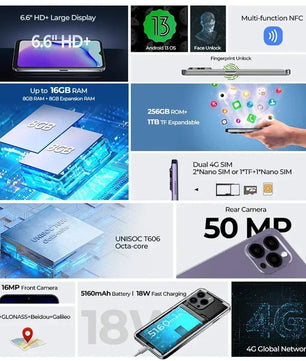 5999mAh 256GB Android Hotwav Note 13 Pro 4G Smartphone