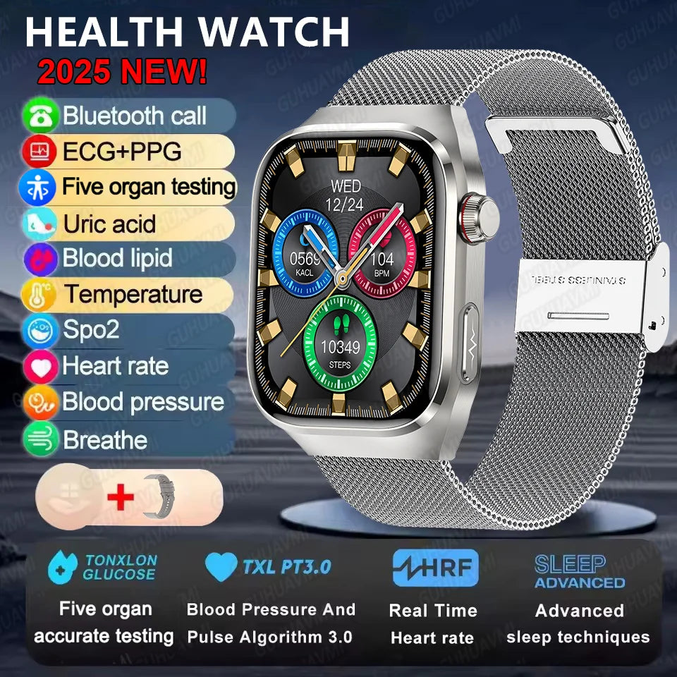 Fine Steel Waterproof Android Square Shaped Bluetooth Smartwatch